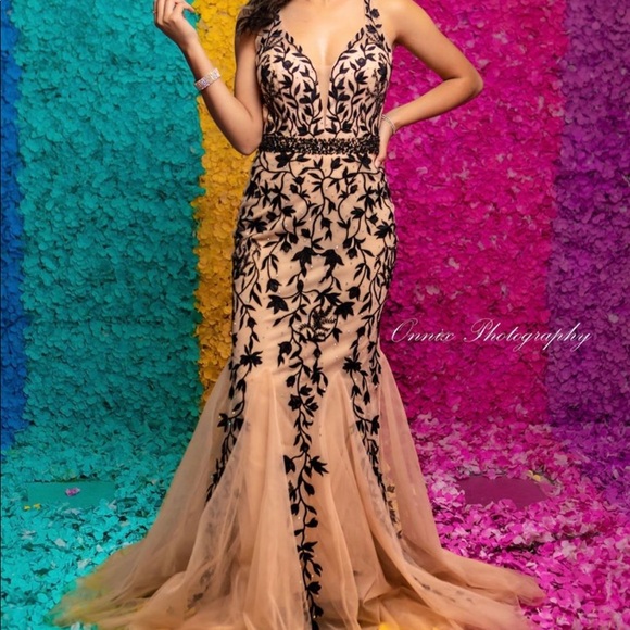 fashion nova black formal dress